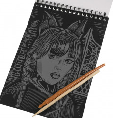 Блокнот-гравюра «Готическая девушка» - Фото 5