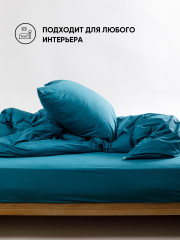 Комплект постельного белья «Темно-бирюзовый» - Фото 6