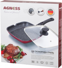 Сковорода-гриль с крышкой и со съемной ручкой «Kochen mit genuss» - Фото 1