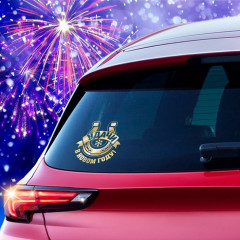 Наклейка на авто «Удачи в новом году подкова» - Фото 1