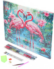 Мозаика алмазная «Влюблённые фламинго» - Фото 1