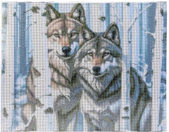 Мозаика алмазная «Волки зимой» - Фото 2