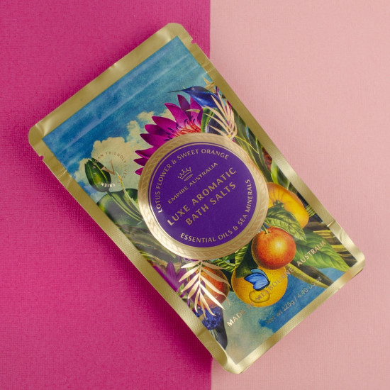 Соль для ванны с маслами лотоса и апельсина «Lotus flower & Sweet orange»