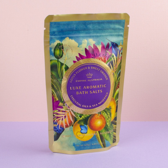 Соль для ванны с маслами лотоса и апельсина «Lotus flower & Sweet orange»