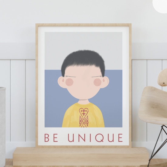 Детские интерьерные постеры «Be unique - boy&girl»