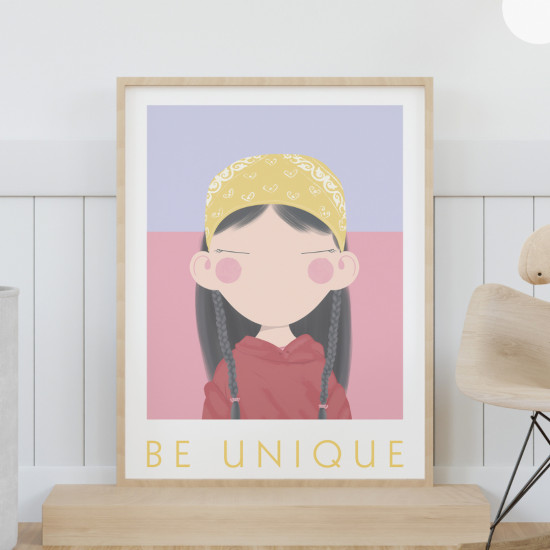 Детские интерьерные постеры «Be unique - boy&girl»