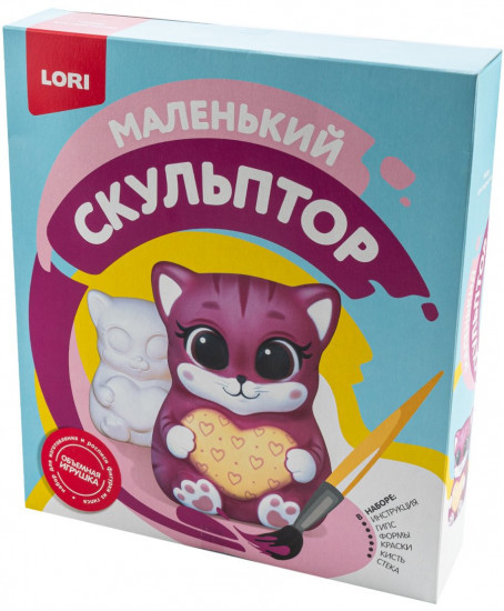 Набор для изготовления и росписи фигурки из гипса «Кошечка»