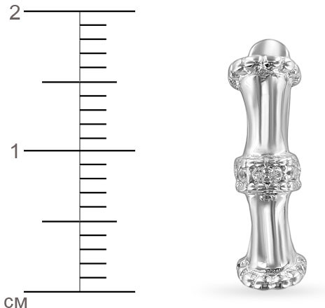 Серьги из серебра с цирконом