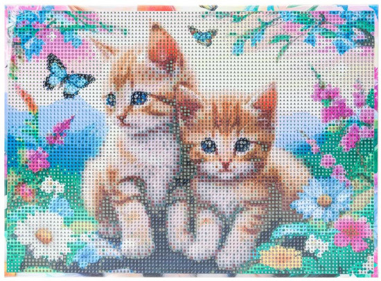 Алмазная мозаика «Котики на закате»