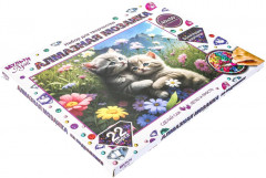 Алмазная мозаика «Котики-обнимашки» - Фото 1