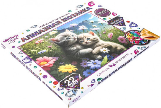 Алмазная мозаика «Котики-обнимашки»