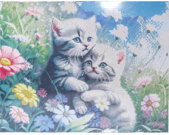 Алмазная мозаика «Котики-обнимашки»