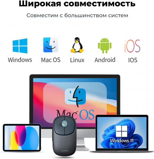 Беспроводная оптическая мышь Ugreen MU102 FUN+