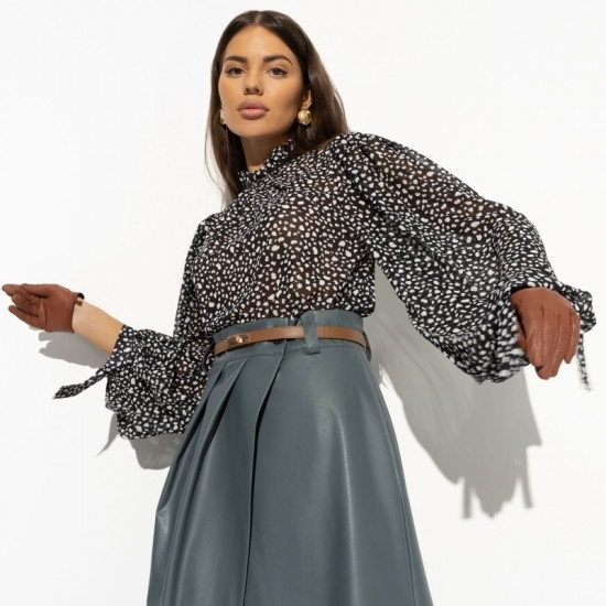 Блуза женская с объемными рукавами Изящный гламур