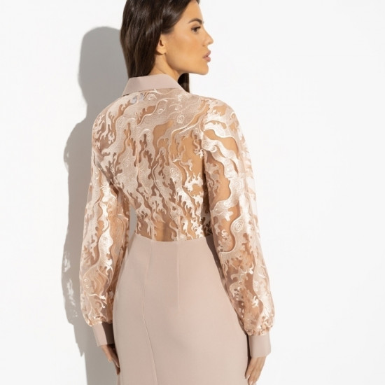 Платье женское с кружевом на запахе Мечта миллионера