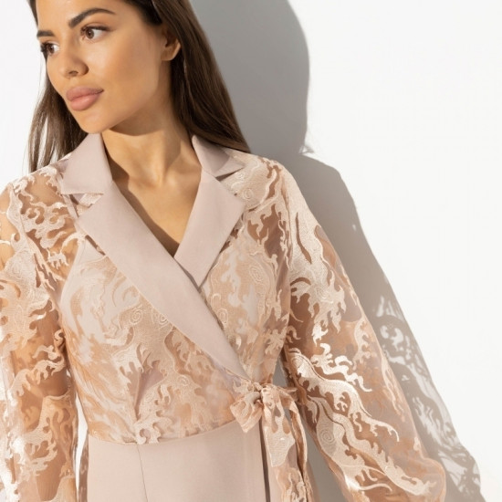 Платье женское с кружевом на запахе Мечта миллионера