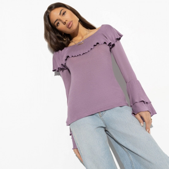 Свитшот женский из вискозы с воланами Взаимная любовь