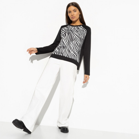 Свитшот женский С анималистичным принтом Сбежать вместе