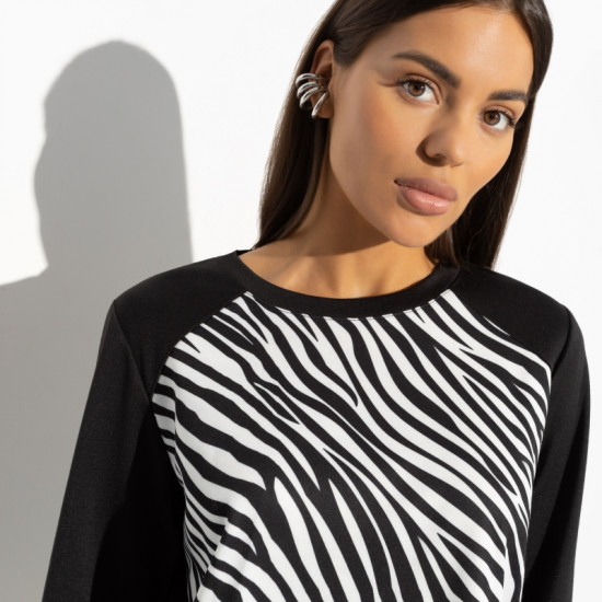 Свитшот женский С анималистичным принтом Сбежать вместе