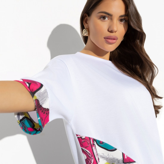 Футболка женская с ассиметричной отделкой Очевидное отличие