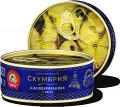 Скумбрия атлантическая бланшированная в масле - Фото 1