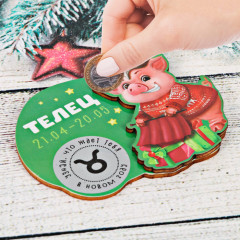 Магнит-гороскоп со скретч-слоем «Телец» - Фото 1