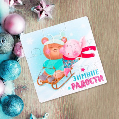 Магнит-пазл «Зимние радости» - Фото 1