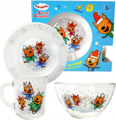 Набор посуды детской «Веселые снеговики» - Фото 1