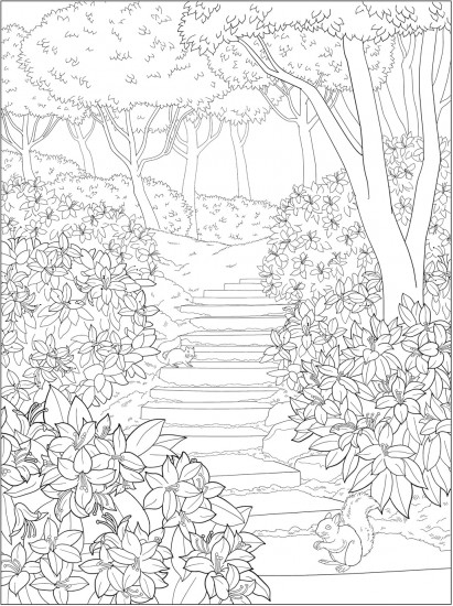 Creative Haven Gorgeous Gardens Coloring Book