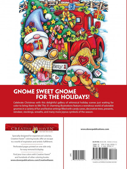Creative Haven Christmas Gnomes Coloring Book