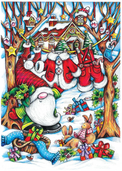 Creative Haven Christmas Gnomes Coloring Book
