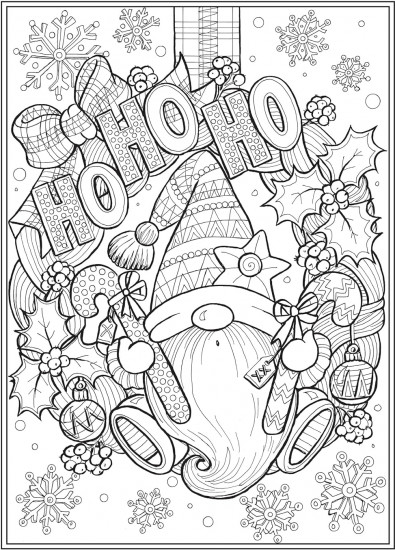 Creative Haven Christmas Gnomes Coloring Book