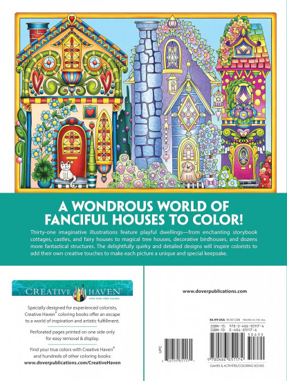 Creative Haven Whimsical Houses Coloring Book