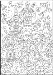 Creative Haven Whimsical Houses Coloring Book - Фото 10
