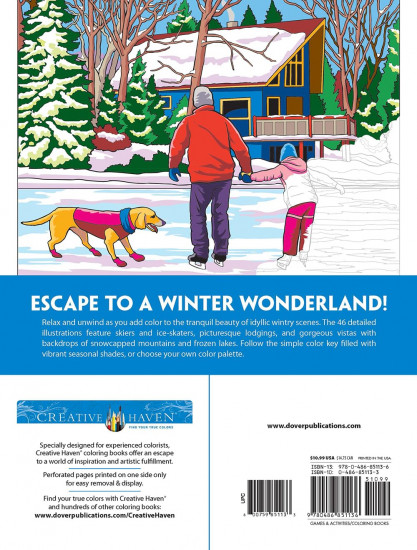 Creative Haven Charming Wintertime Scenes Color by Number