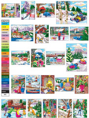 Creative Haven Charming Wintertime Scenes Color by Number - Фото 2