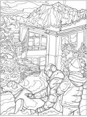 Creative Haven Charming Wintertime Scenes Color by Number - Фото 4