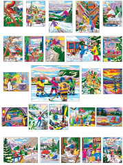 Creative Haven Charming Wintertime Scenes Color by Number - Фото 11