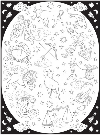 Creative Haven Astrology Coloring Book