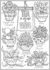 Creative Haven Afternoon Tea Coloring Book - Фото 9