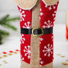 Одежда на бутылку «Новогодний наряд в снежинку» - Фото 1