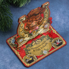 Подкова новогодний сувенир «Крутого Нового года» - Фото 1