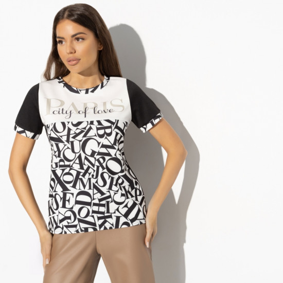 Футболка женская с принтом «Паспорт в Париж»