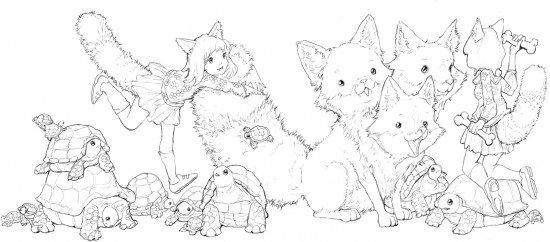 Pop Manga Beauties and Beasties Coloring Book