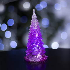 Игрушка световая «Елочка загадка» 13 см, розовый, 1 LED, мультицвет - Фото 1