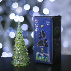 Игрушка световая «Елочка радуга загадка» 12 см, зеленый, 1 LED, мультицвет - Фото 3
