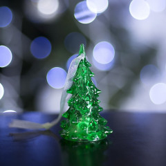 Подвеска световая «Елочка» зеленая, 8 см, 1 LED, мультицвет - Фото 1