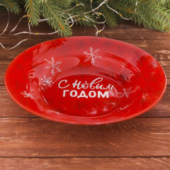 Тарелка глубокая «Снежинки» - Фото 1