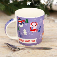 Набор «Весёлого Нового года»: кружка, ложка - Фото 1