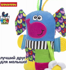 Игрушка-погремушка мягкая «Слон» - Фото 8